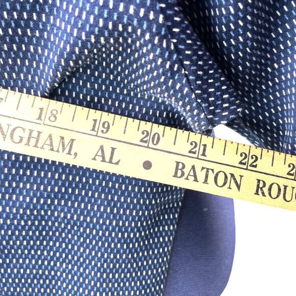 Hart Schaffner Marx Men’s Navy Patterned Polo Shirt 100% Cotton Made in Korea L - Picture 9 of 9